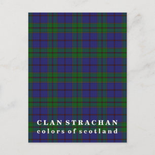 Carte Postale Couleurs écossaises Clan Strachan Tartan