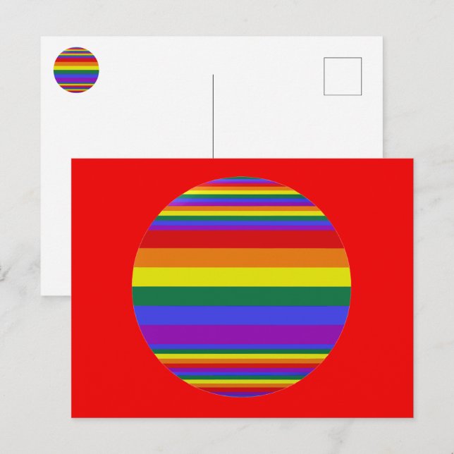 Carte Postale Couleurs LGBT Pride (Devant / Derrière)