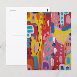 Carte Postale Couleurs principales en gras Abstraites  