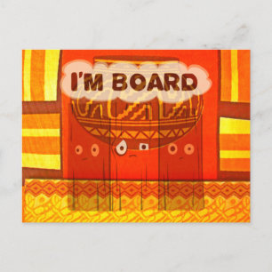 Carte Postale Couleurs traditionnelles d'Afrique rouge dorée Imp