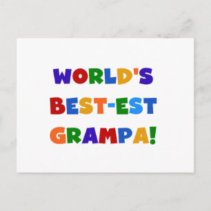 Carte Postale Couleurs vives les meilleurs cadeaux de Grampa au