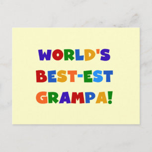 Carte Postale Couleurs vives les meilleurs cadeaux de Grampa au