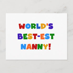 Carte Postale Couleurs vives les meilleurs cadeaux de nounou du 