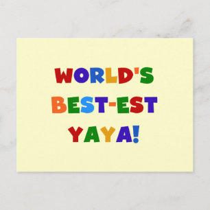 Carte Postale Couleurs vives les meilleurs cadeaux de Yaya au mo