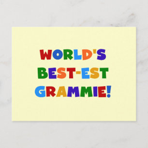 Carte Postale Couleurs vives les meilleurs cadeaux Grammie du mo