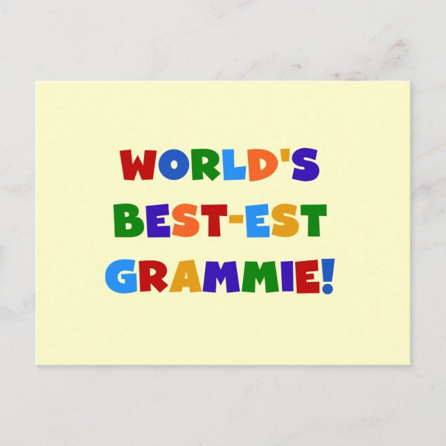 Carte Postale Couleurs vives les meilleurs cadeaux Grammie du mo (Devant)