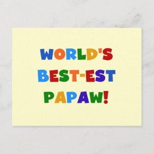 Carte Postale Couleurs vives Meilleures t-shirts et cadeaux Papa