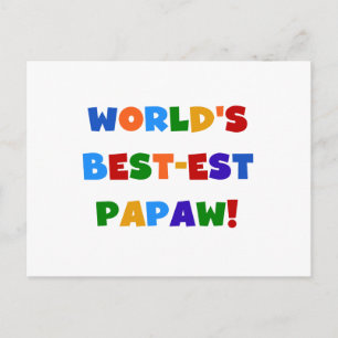 Carte Postale Couleurs vives Meilleures t-shirts et cadeaux Papa