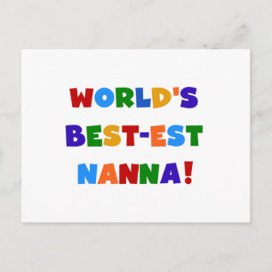 Carte Postale Couleurs vives Meilleurs Tshirts Nanna