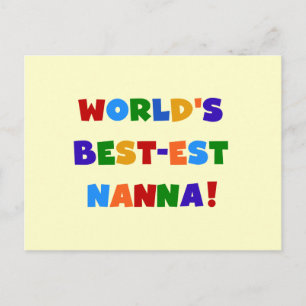 Carte Postale Couleurs vives Meilleurs Tshirts Nanna