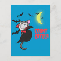 Count Catula Funny Halloween Chat Pun