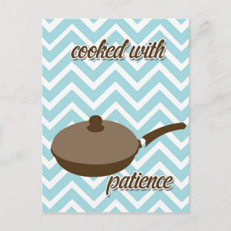 Carte Postale Country Kitchen- casseroles et pots sur chevron.