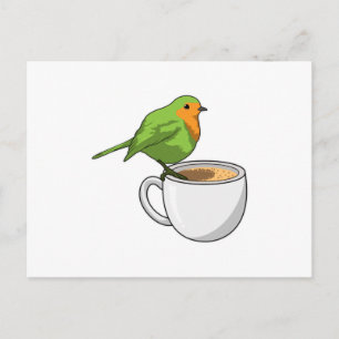 Carte Postale Coupe Bird Coffee