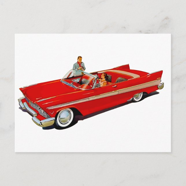 Carte Postale Coupe convertible Plymouth Belvedere 1957 (Devant)