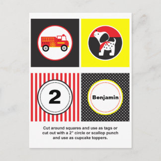 Carte Postale Coupe-Cupcake Camion Cute