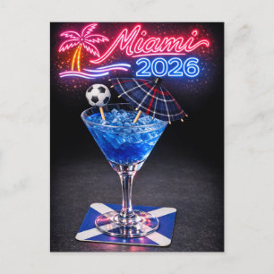 Carte Postale Coupe du Monde 2026 Football Écosse USA Miami