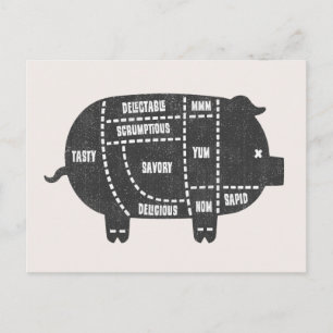 Carte Postale Coupes de porc III