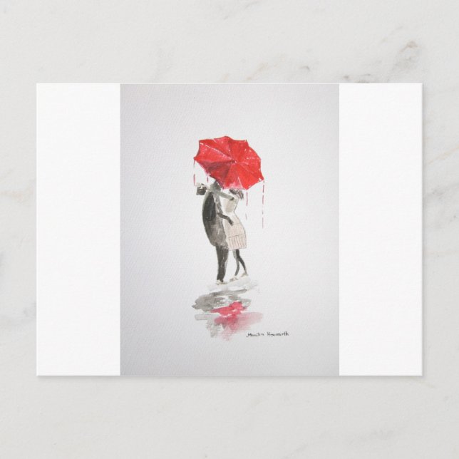 Carte Postale Couple amoureux s'embrasser (Devant)