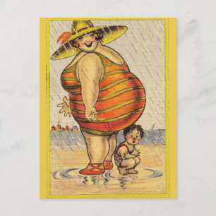 Carte Postale Couple d'antiquités drôles sur la bizarrerie de la