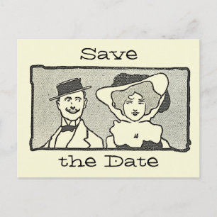 Carte Postale Couple de caricature Vintage