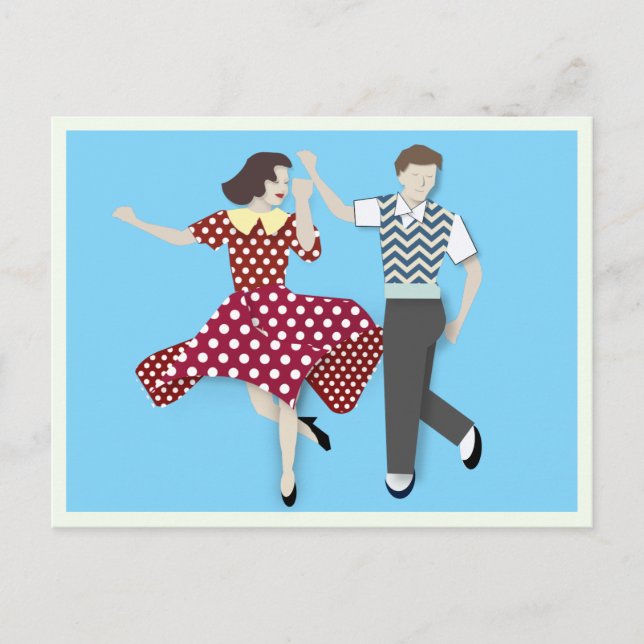 Carte Postale Couple de danse (Devant)