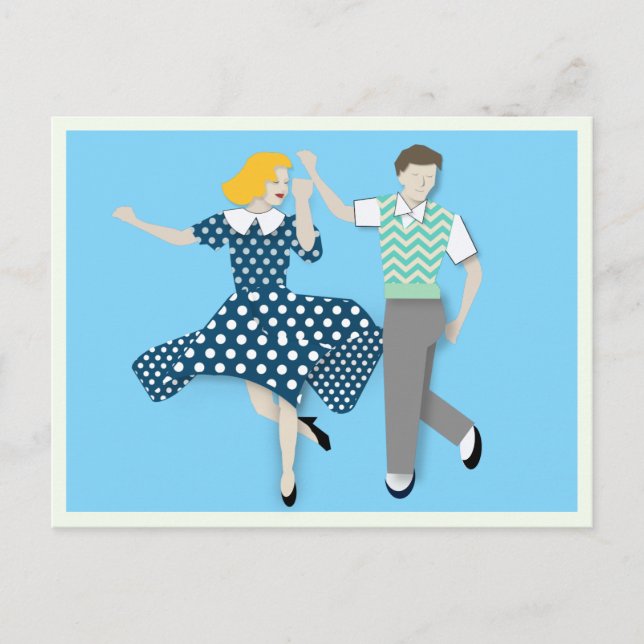 Carte Postale Couple de danse (Devant)