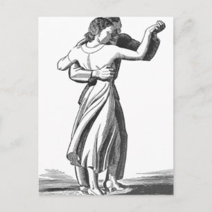 Carte Postale Couple de danse lente