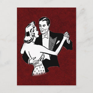 Carte Postale couple de danses vintages