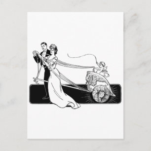 Carte Postale Couple de mariage vintage