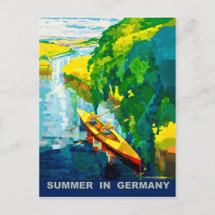 Carte Postale Couple en kayak sur une rivière en Allemagne, pend