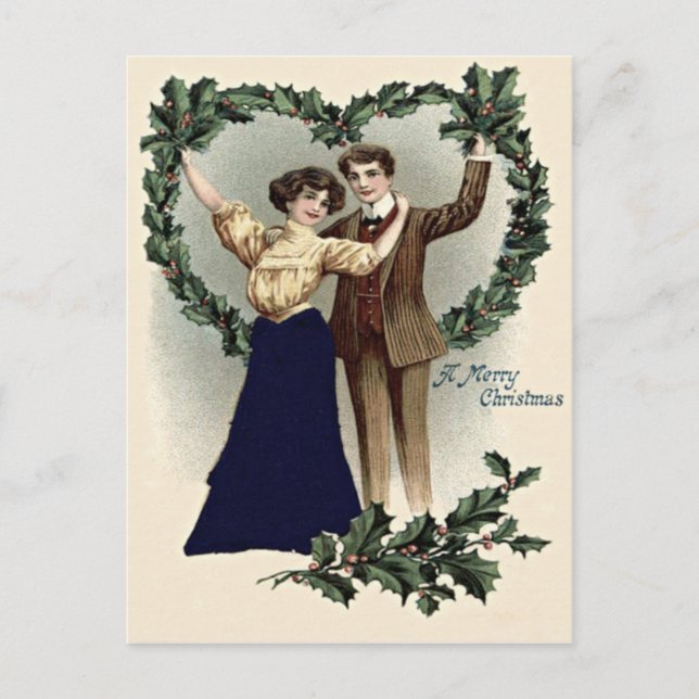 Carte Postale Couple Holly Heart (Devant)