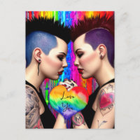 Couple Lesbien Couple Arc-En-Ciel mignon Vous Aime