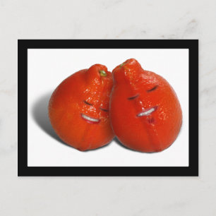 Carte Postale Couple Mandarine (Orange vous êtes amoureux, trop?