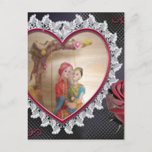 Carte Postale Couple Mariage asiatique sur l'art de la bascule c