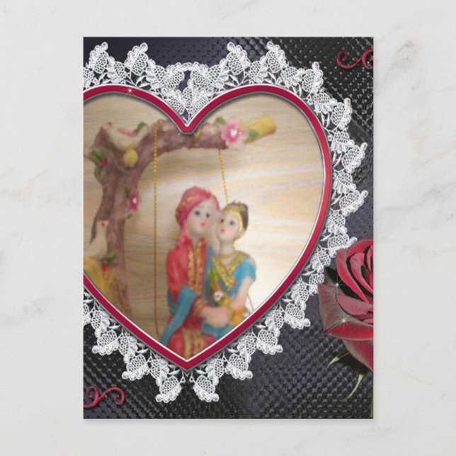 Carte Postale Couple Mariage asiatique sur l'art de la bascule c (Devant)