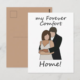 Carte Postale Couple romantique Mon confort pour toujours Maison