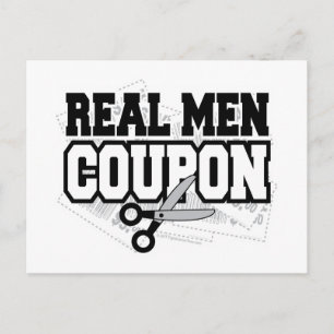 Carte Postale Coupon homme réel