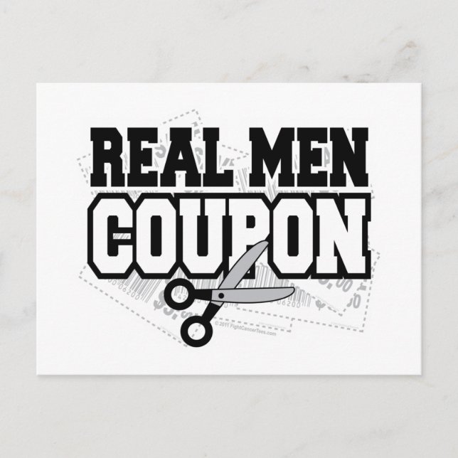Carte Postale Coupon homme réel (Devant)