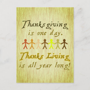 Carte Postale Coupures De Papier Thanksgiving Mignonnes À Dire