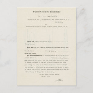 Carte Postale Cour Coque Brown c. Conseil de l'éducation de Tope