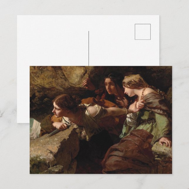 Carte Postale Courage, anxiété et désespoir, regarder la bataill (Devant / Derrière)