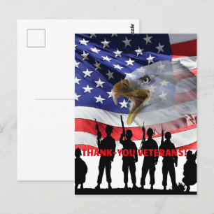 Carte Postale Courage de salut, sacrifice et service 2025