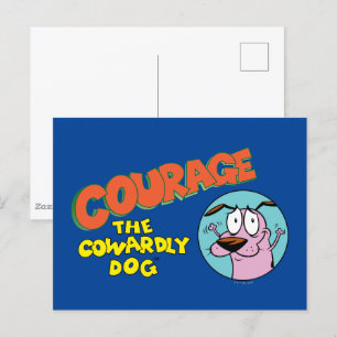 Carte Postale Courage du chien lâché   Afficher le logo