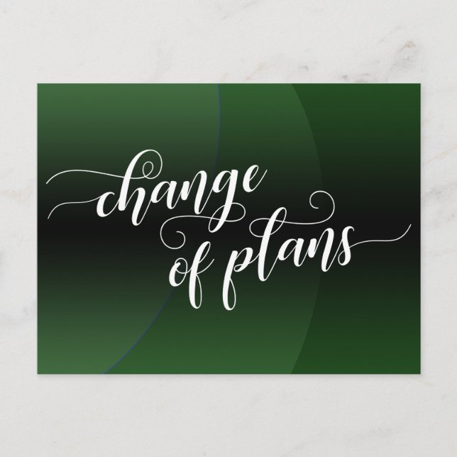 Carte Postale Courbe verte Changement de plans Reporté Mariage (Devant)