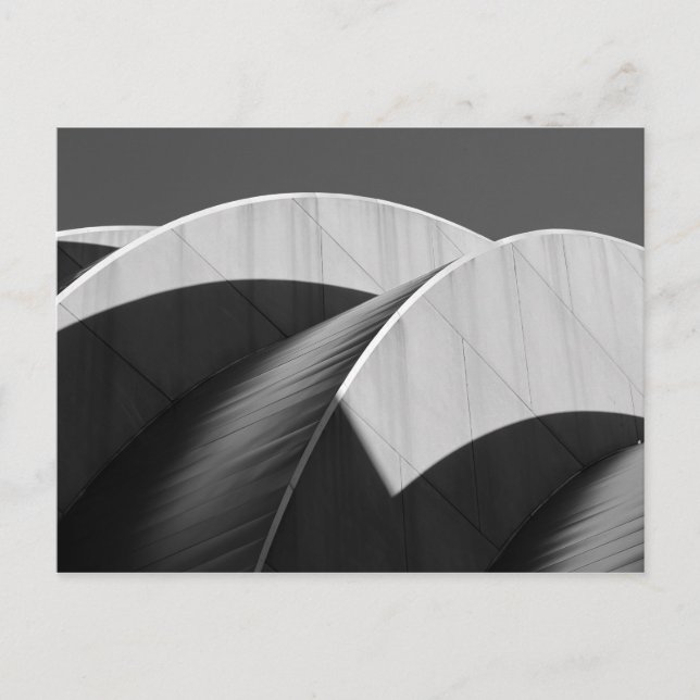 Carte Postale Courbes noir et blanc Kauffman Center (Devant)