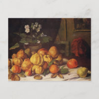 Courbet Gustave - Pommes, poires et fleurs à vie m