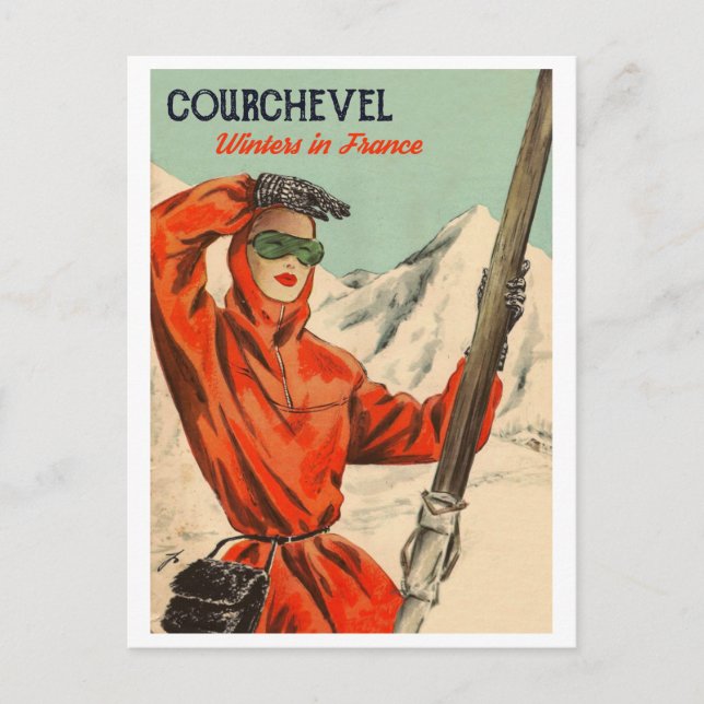 Carte Postale Courchevel Posh Girl (Devant)