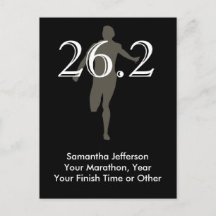 Carte Postale Coureur de marathon personnalisé 26.2 Keepsaké noi