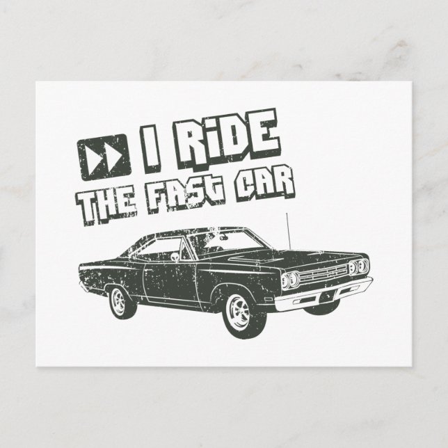 Carte Postale Coureur du chemin Plymouth 1969 (Devant)