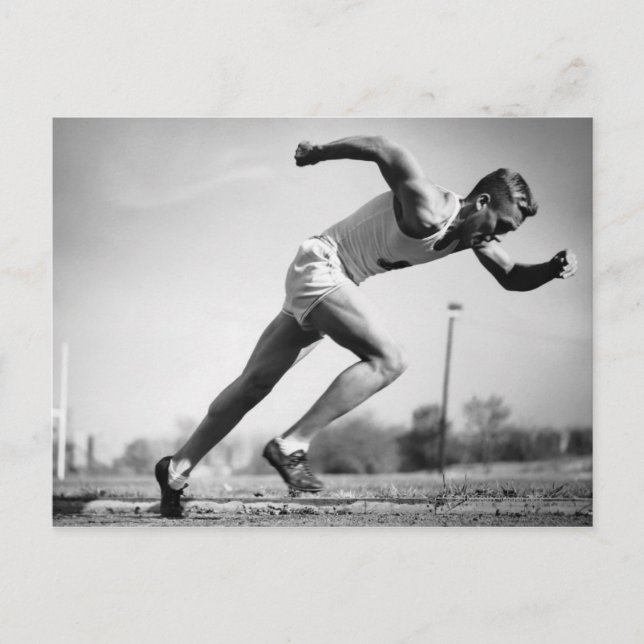 Carte Postale Coureur masculin (Devant)